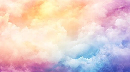 Colorful pastel cloudscape, dreamy sky background