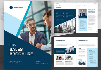 Blue And Black Sales Brochure