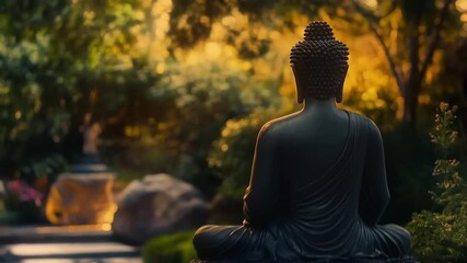 The statue of Buddha radiated peace and tranquility, inspiring visitors to reflect and find inner calm.