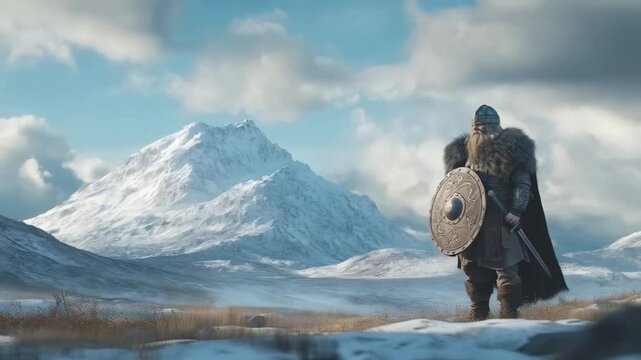 The Viking warrior sailed bravely across the sea, seeking new lands to conquer and explore.