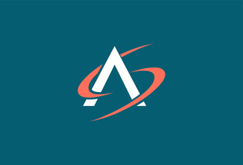 Letter A and S Logo.Minimal Typography Logotype Concept. Swooshed Triangle for Brand, Business, Company, Corporate related with technology, marketing, consulting, finance, association, orbit, swoosh, © Chisnu