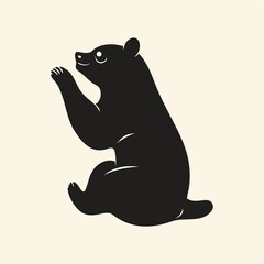 Black silhouette of a bear.