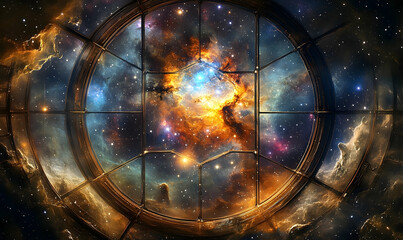 Through the Cosmic Window, A Glimpse into the Universe's Splendor