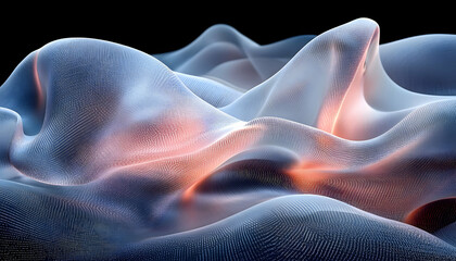 Fototapeta premium Abstract Light and Shadow Play on Wavy Surface with Textured Detail