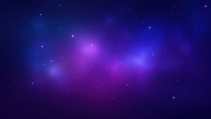 Naklejka premium Deep Indigo and Magenta Mystical Twilight Background with Starry Texture
