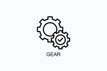 Gear Icon Or Logo Isolated Vector Illustration