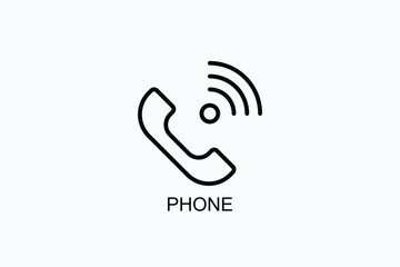 Phone Icon Or Logo Isolated Vector Illustration