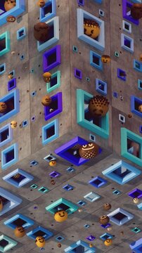 City in Motion &ndash; A Mesmerizing 3D Dance of Windows