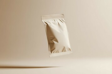 Blank paper bag mockup, rendering. Empty package template.