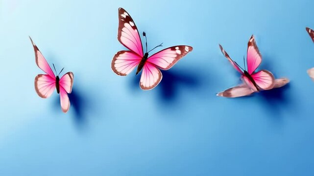 butterfly on a pink background