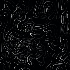 abstract line wave black white gradient seamless pattern background vector design