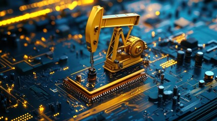 Oil rig circuit board tech energy future