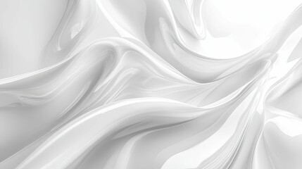 Abstract White Fluid Swirling Design