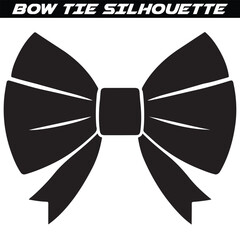 Bow tie silhouette vector illustration