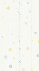 Fototapeta premium Light background with simple shapes and colorful stars and circles