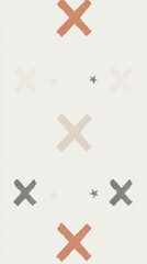 Obraz premium Colorful abstract shapes on light background create playful design