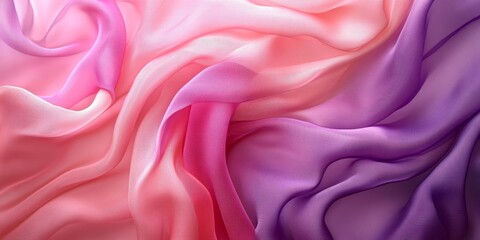 Obraz premium Pink and Purple Flowing Silks Background, Generative AI