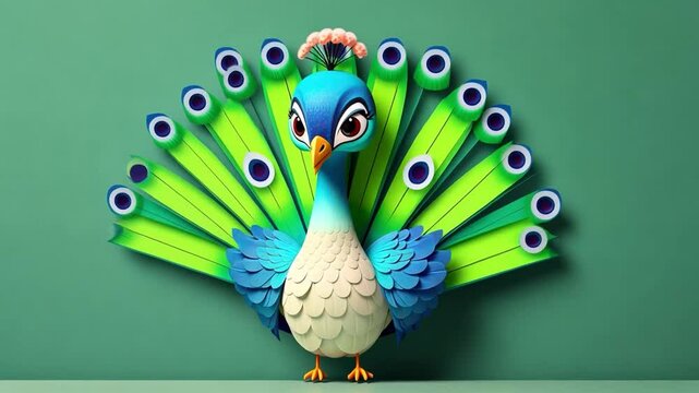 peacock feather on a white background
