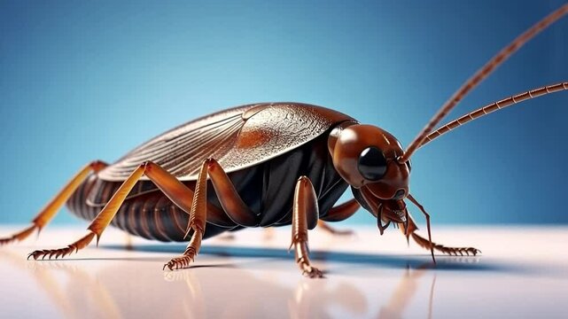 cockroach on a white background