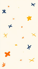 Colorful shapes on light background create playful and cheerful design