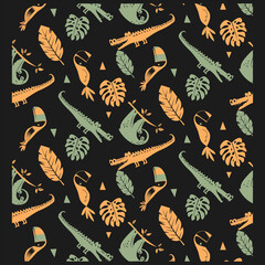 Elegant baby clothes inspired crocodile, soft leaf, soft ruffles, and enchanted forest patterns