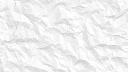 Crumpled white paper texture with chaotic appearance and depth