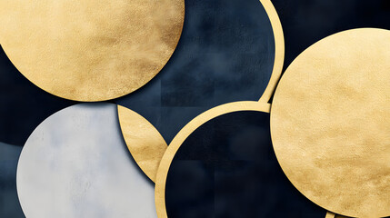 A group of colorful circles arranged on a black background creating a visually striking abstract pattern