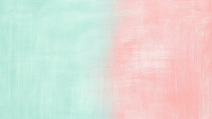 Fototapeta premium Soft pastel background in mint green and light pink hues, creating calming atmosphere
