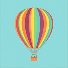 Naklejka premium Colorful Hot Air Balloon in Sky