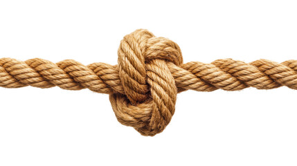 rope with knot isolated on white background