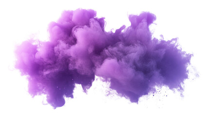 Fototapeta premium Purple smoke isolated on white background