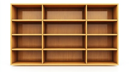 Empty Wooden Shelves Studio Background