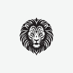 Download a stunning lion face vector silhouette with intricate tribal details. Perfect for tattoos, logos, wall art, and digital designs. High-quality black and white illustration