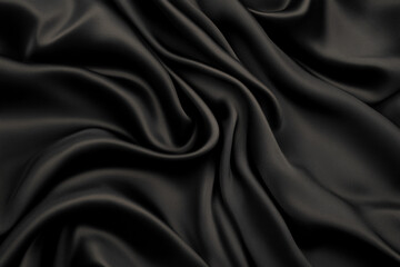 Sleek black silk texture with smooth and flowing fabric, exuding luxury and elegance. Perfect for high end design and branding, this minimal detail fabric offers ultra clean look