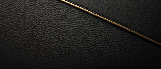 Elegant black leather texture with soft gold glow, smooth and premium look, minimal but high class, perfect for product mockups and luxury branding