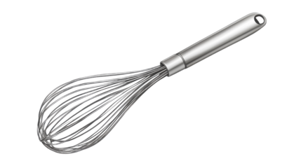 metal whisk isolated on white background