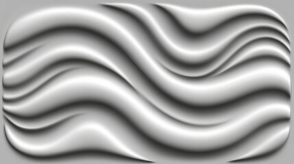 Fototapeta premium Smooth abstract waves on white background create calming effect