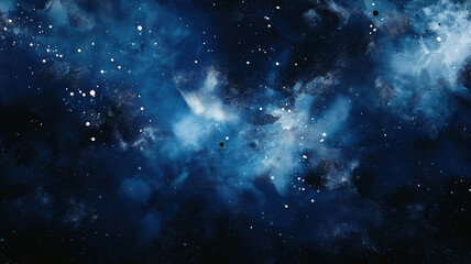 Naklejka premium A moody dark blue watercolor background with grunge texture creating an artistic and textured effect