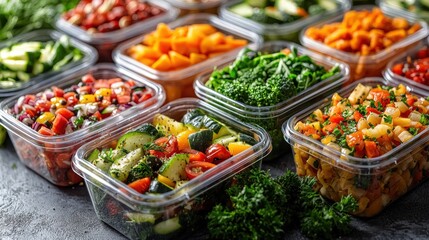 Obraz premium A colorful variety of fresh vegetables displayed together for cooking, salads, and healthy eating