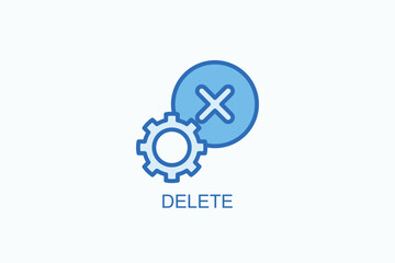 Delete Icon Or Logo Isolated Vector Illustration
