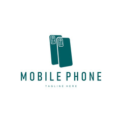 mobile phone logo design simple concept smart device illustration template symbol brand product or business