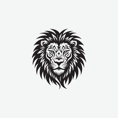 Download a stunning lion face vector silhouette with intricate tribal details. Perfect for tattoos, logos, wall art, and digital designs. High-quality black and white illustration