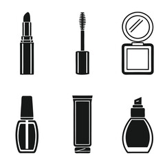 Flat Design Beauty Icons Set
