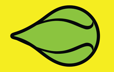 Light green tennis ball in speed motion with a dynamic speed wake tail.