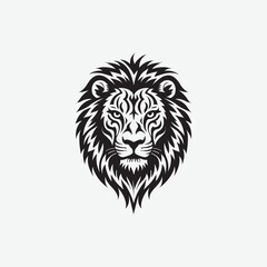 Download a stunning lion face vector silhouette with intricate tribal details. Perfect for tattoos, logos, wall art, and digital designs. High-quality black and white illustration