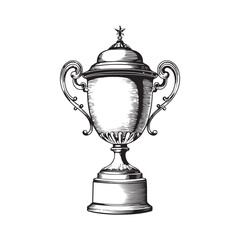 Fototapeta premium Victory Cup Illustration – Editable Vector Outline