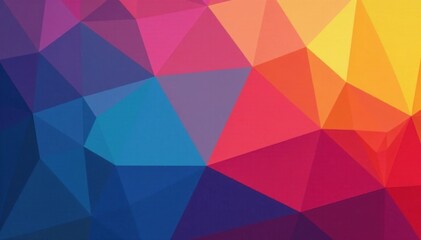 Origami-inspired geometric mosaic Gradient fill, polygonal shapes , folds, creases, polygon