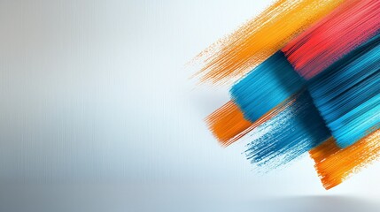 Abstract color brush strokes with dynamic hues, vibrant paintings, modern art background for creative design