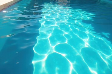 Sun-drenched azure pool, shimmering surface Ideal summer background , summer, background