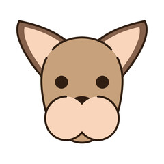 Vector image of a dog icon on white background